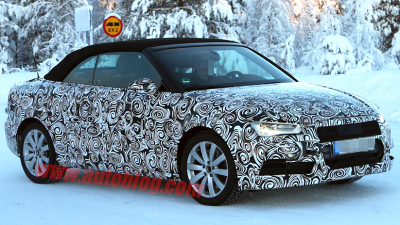 шпионский снимок прототипа кабриолета Audi S3 шпионский снимок прототипа кабриолета Audi S3