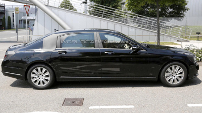 шпионская фотография Mercedes-Benz S-Class Pullman шпионская фотография Mercedes-Benz S-Class Pullman
