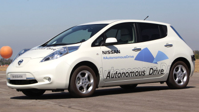 испытания автономного электрокара Nissan Leaf