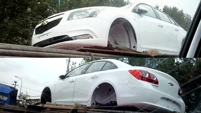 шпионская фотография кузова Chevrolet Cruze шпионская фотография кузова Chevrolet Cruze