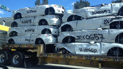 перевозка утилизированных BMW ActiveE близ Лос-Анджелеса