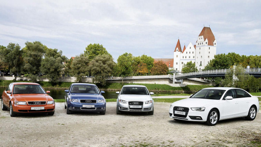 Четыре поколения Audi A4