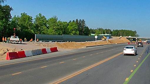 Пересечение платной трассы и Минского шоссе (строительство)