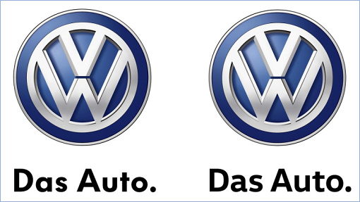 Логотип Volkswagen с новым начертанием надписи «Das Auto.»