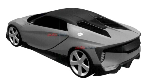 Патентное изображение концептуального спорткара Acura Патентное изображение концептуального спорткара Acura