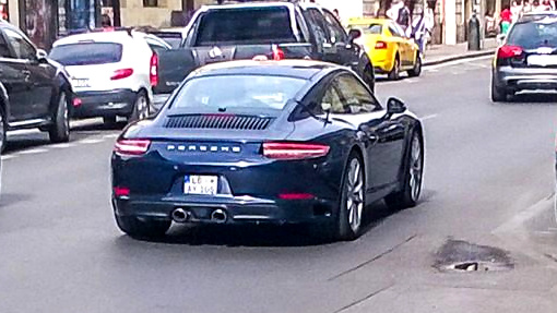 Шпионское фото Porsche 911 2016