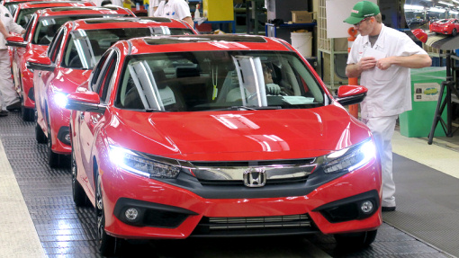Honda Civic на заводе в Аллистоне Honda Civic на заводе в Аллистоне