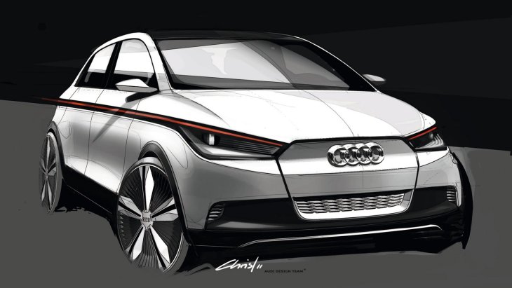 Официальный скетч Audi A2 Concept Официальный скетч Audi A2 Concept