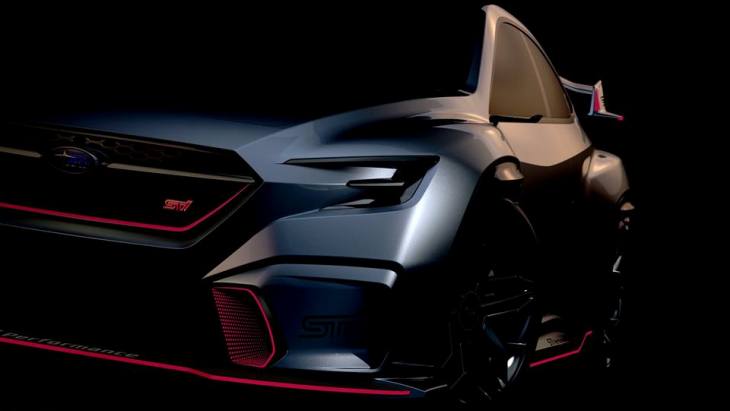 Официальный скетч «заряженного» седана Subaru Viziv Performance STI Concept
