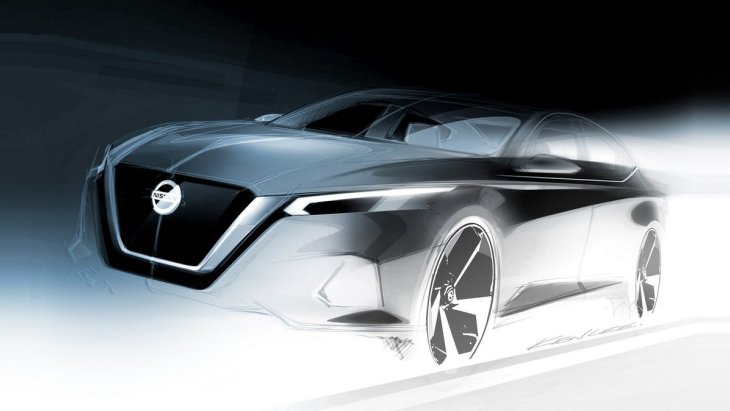Дизайнерский скетч седана Nissan Altima нового поколения