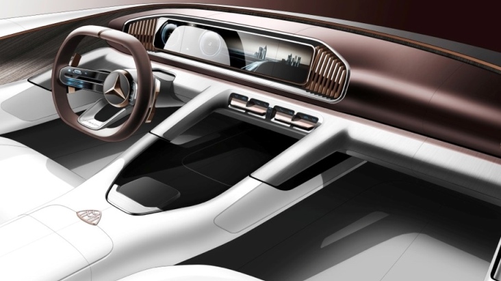 Дизайнерский скетч салона внедорожника Vision Mercedes-Maybach Ultimate Luxury