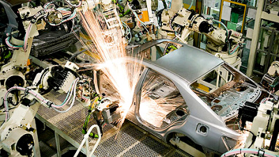 конвейер завода Toyota