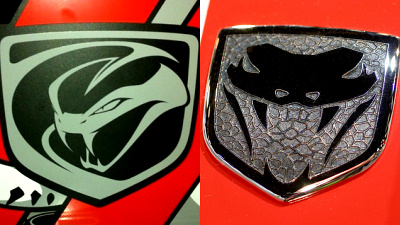 новый и старый логотипы Dodge Viper