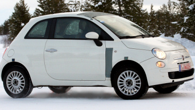 тестовый прототип полноприводного Fiat 500