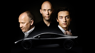 основатели HBH и эскиз суперкара на базе Аston Martin V12 Vantage