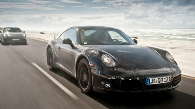 Porsche 911 нового поколения в ходе испытаний