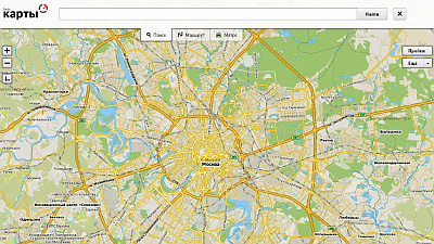 скриншот сервиса «Рамблер-Карты»