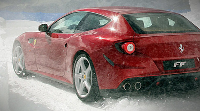 Ferrari FF в снегу