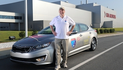 подготовленная к рекордному «забегу» Kia Optima подготовленная к рекордному «забегу» Kia Optima