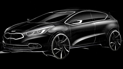 эскиз «трехдверки» Kia cee’d