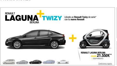 промо-акция на испанском сайте Renault