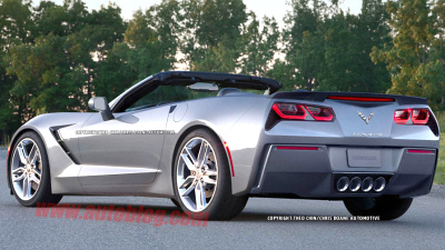 предполагаемая внешность кабриолета Chevrolet Corvette Stingray 