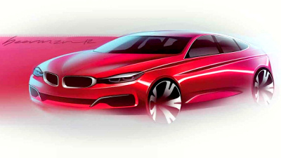 скетч, опубликованный BMW