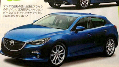 отсканированное изображение нового Mazda3 