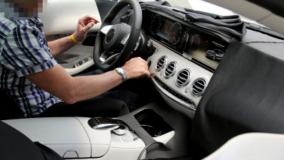 шпионская фотография салона купе Mercedes-Benz S-Class 