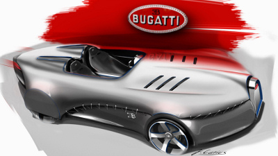 футуристическая версия Bugatti Type 35