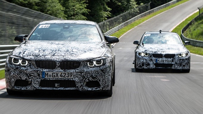 тестовые прототипы BMW M3 и M4 на Нюрбургринге