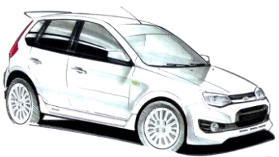 рабочий эскиз Lada Kalina Sport