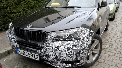 шпионская фотография рестайлингового BMW X3