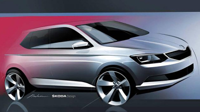 тизер новой Skoda Fabia 