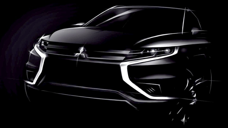 Электровнедорожник Mitsubishi Outlander PHEV Concept-S, вид спереди