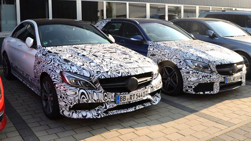 Шпионские фотографии седана и универсала Mercedes-Benz C63 AMG