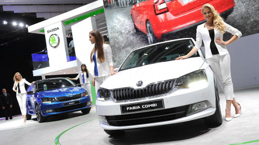 Стенд Skoda в Париже Стенд Skoda в Париже
