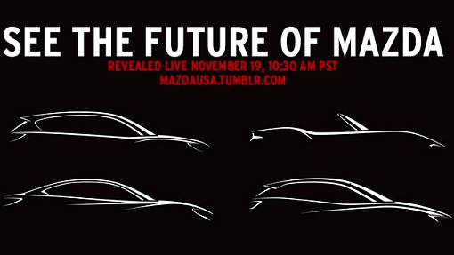 тизер моделей Mazda CX-5, Mazda MX-5, Mazda6 и Mazda CX-3
