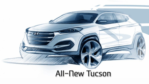 Дизайнерский эскиз Hyundai Tucson