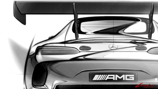 Дизайнерский скетч Mercedes-AMG GT3 