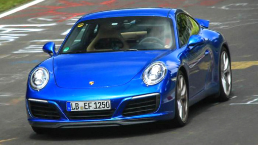 Шпионское фото обновленного Porsche 911