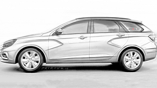Предполагаемая внешность универсала Lada Vesta
