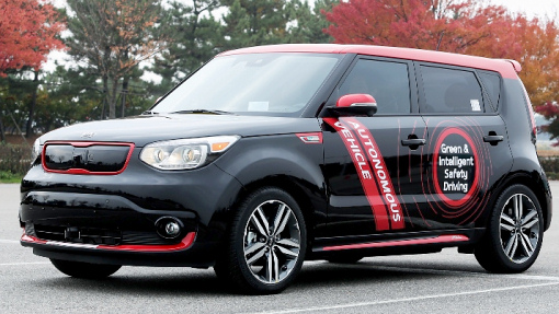 Автономно управляемый прототип на базе Kia Soul EV Автономно управляемый прототип на базе Kia Soul EV