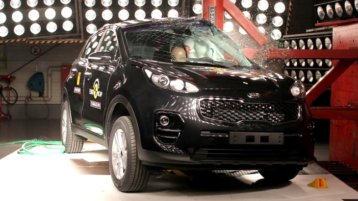 Kia Sportage в ходе краш-теста