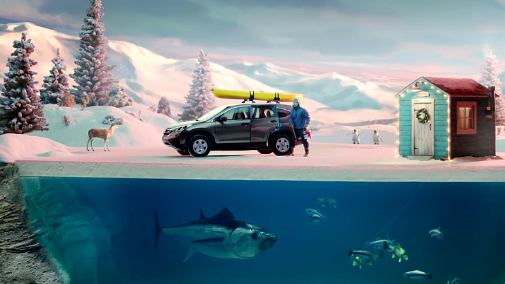 Рождественская рыбалка с Honda
