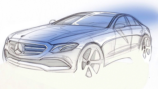 Тизер-изображение нового поколения E-Class