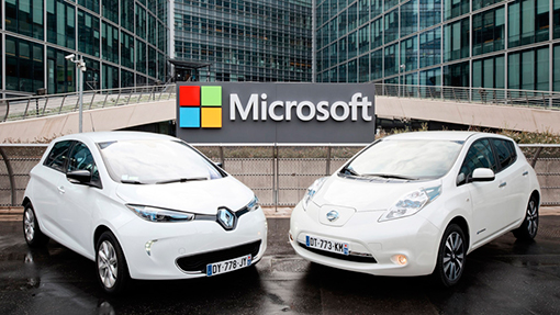 Microsoft подключит автомобили Renault и Nissan к интернету