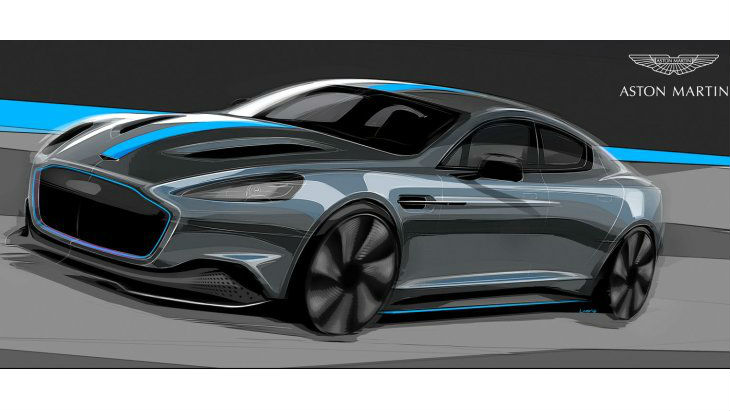 Официальный тизер электрического Aston Martin RapidE