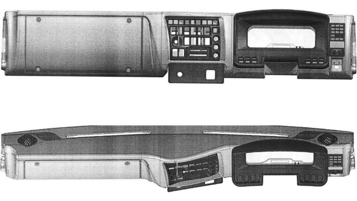 Передняя салонная панель КАМАЗ в праворульной модификации