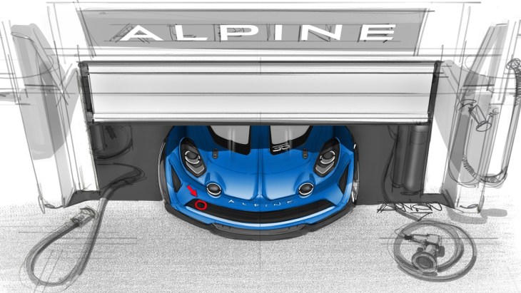 Официальный скетч гоночного купе Alpine A110 Cup Racer